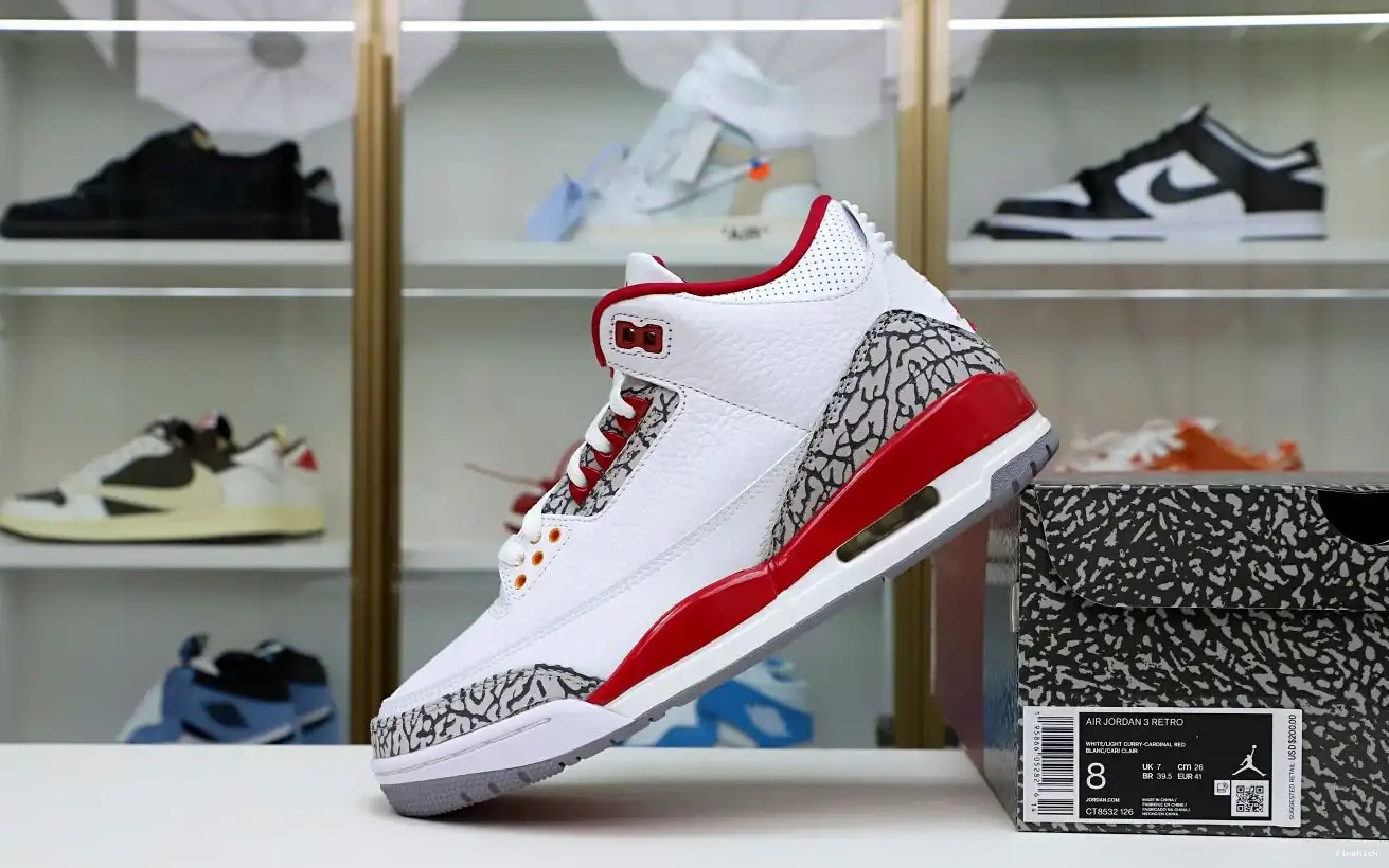 3 Red(CT8532-126） Cardinal Jordan Air Retro  0624